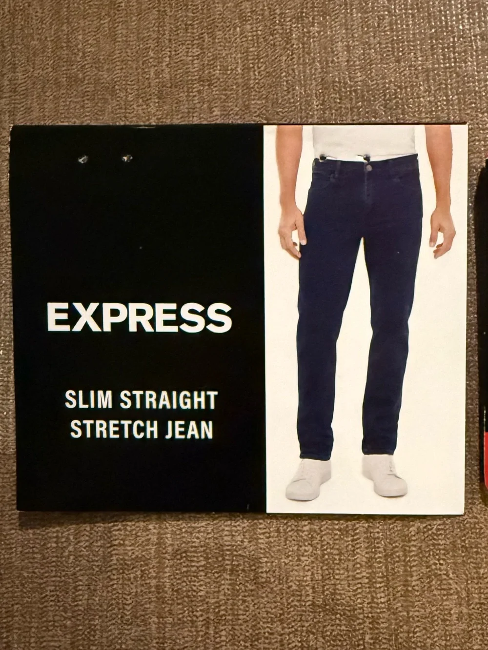 Express Jeans Mens 34x30 Darkwash Blue Slim Straight Fit Stretch Comfort NWT